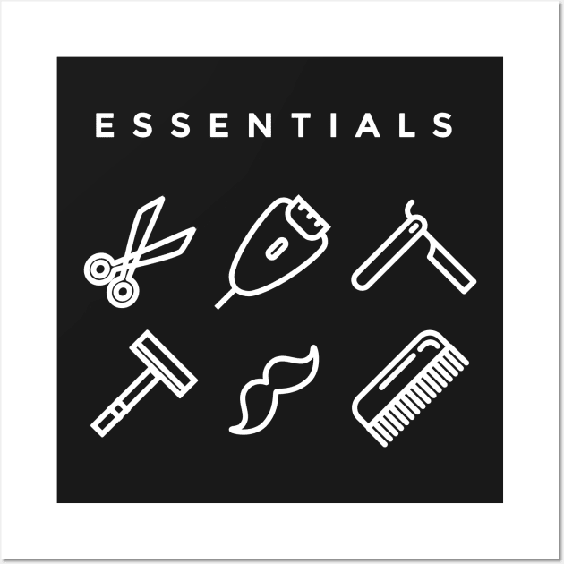 Beard Essentials Wall Art by ScruffyTees